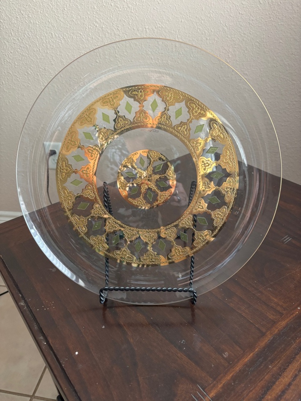 Vintage Mid Century Culver LTD 22k Gold Valencia 14.5” Cocktail Serving Tray.